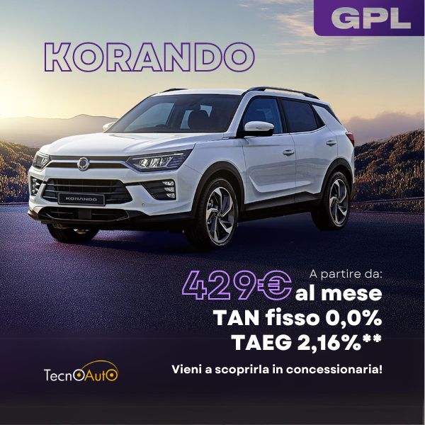 KG Mobility Korando promozione